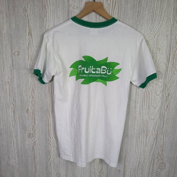 Vintage Anvil Men’s Small Get Smooshed White Short Sleeve Ringer T-Shirt - Picture 4 of 6